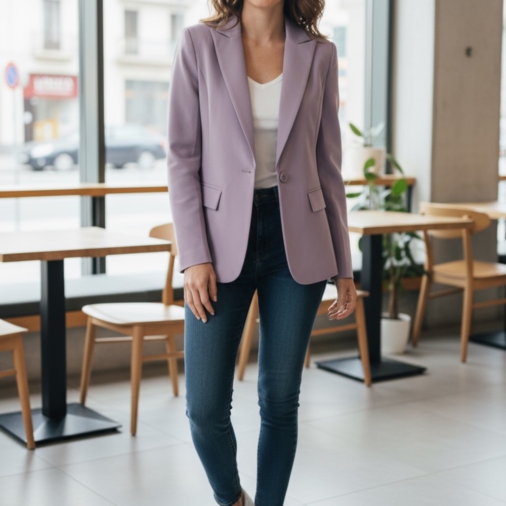 NEW WITH TAGS! * LCRRRN Sophisticated Women's Lavender Blazer * Size XS - Picture 2 of 16